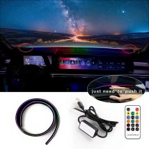 152 cm Frontscheibe LED Umgebungs Streifen DIY Licht Für BMW Audi VW Dacia Duster Universal RGB USB APP Fernbedienung symbolie