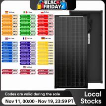 WERCHTAY Pannello Solare 100W 12V 12BB Monocristallino, Facile Installazione e Resistente - Per Tetti, Camper, Barche ad Alta Efficienza