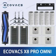Per Ecovacs X8 PRO OMNI / X8 AUTO / DEX56 Robot Aspirapolvere Accessori Spazzola laterale principale Mop Panno Filtro HEPA Sacchetto per la polvere Parti
