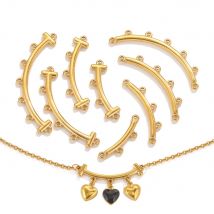 5 Stück Edelstahl-Verbinder für Schmuck, Armband, Halskette, Schichtverschluss, Schmuckherstellung, Zubehör, DIY-Schmuck-Verbinder, Charm-Teil