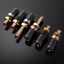 Lautsprecher Buchse 4 stücke HIFI XSSH OEM Audio Rot Reinem Kupfer Weibliche Bananen Stecker GF-RED07SBP Lautsprecher Verstärker Terminal Binding post