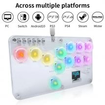 RGB Arcade Hitbox Tastiera Arcade Fightstick Controller Per PS4/PS5/Switch Arcade Hitbox Per XBox/Switch/Steam Arcade Fighting