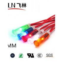FILN Plastic 6mm 12v 110v 24v 220v Signal Lamp High Quality Indicator Light with Wire