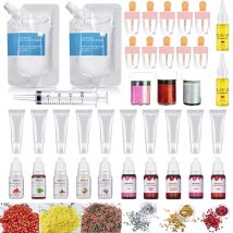 DIY Lipgloss-Set, feuchtigkeitsspendendes, klares Lipgloss-Basisgel, 200 ml, mit Lipgloss-Tube,
