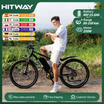 HITWAY Elektrofahrrad für Erwachsene, 29-Zoll E-Mountainbike mit 48V 15,6Ah herausnehmbarem Akku, 250W Motor, 7-Gang-Schaltung