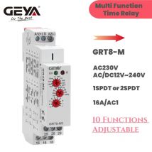 Relè timer multifunzione GEYA GRT8-M 16A con 10 funzioni scelte Relè temporizzato AC DC 12V 24V 220V 230V