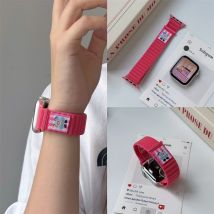 Nylon loop Strap For Apple Watch Band 46mm 42mm 45mm 44mm 40mm 41mm 38mm 49mm Bracelet For IWatch Series Ultra 10 9 8 7 6 SE 5 3