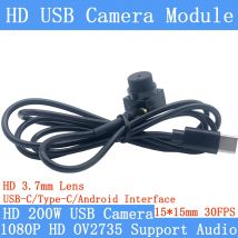30FPS High Speed 2MP OTG USB-C Camera Module 1080P Mini CCTV Webcam Linux UVC Android Type-C Interface Support Audio
