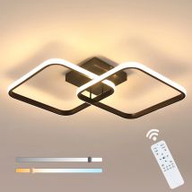 Luz de techo LED regulable con control remoto, 50W 5600LM Lámpara LED moderna 3000K-6500K Brillo ajustable
