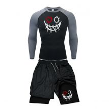 2 stücke männer Kompression Sportswear Anzug GYM Enge Sport Yoga Sets Training Jogging MMA Fitness Kleidung Trainingsanzug Hosen Sporting