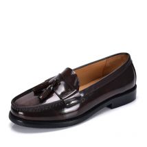 Brand Design Men Patent Genuine leather Loafers Moccasins Men's Tassel Loafers Vintage Slip-on Casual Men Social Dress Shoe