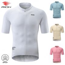 RION Radtrikot Herren Mountainbike MTB Shirts UPF50+ Fahrradbekleidung Straßenreittrikots Outdoor Sport Slim Fit Atmungsaktiv