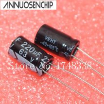 20PCS Electrolytic capacitor 63 V 220 UF 10x16mm 63V 220UF