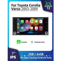 7" Android Car Multimedia 2Din Radio for Toyota Corolla Verso 2003-2009 Wireless Carplay Android Auto Head Unit Stereo GPS WIFI