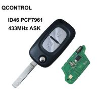 QCONTROL Auto-Fernbedienungs-Schlüsselanhänger für Mercedes Benz Smart Auto Control Alarm 433 MHz ID46/PCF7961A mit VA2-Klinge