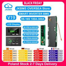 JIKONG V19 Inteligentny Inwerter BMS 8S-16S 24V 48V 1A 2A Aktywny Balanser BMS do Baterii Li-ion Lifepo4 Lto Domowy System BMS Energii 200A