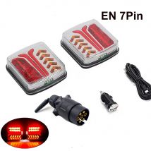 Kit lampada luce freno fanale posteriore per rimorchio per camion a LED magnetico senza fili con spina a 7 Pin rimorchio impermeabile Caravan camion RV Van