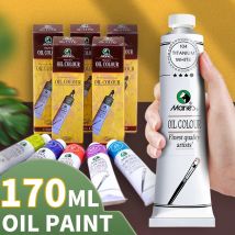 Pittura a olio di Marie 170 ml/5,95 once Tubo grande per pittura su tela, uova, graffiti, tessuti, pietra, pelle, legno, ceramica per adulti, artisti