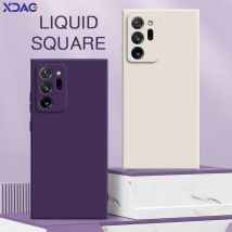 Quadratische flüssige Silikon-Handyhülle für Samsung Galaxy Note 9 10 20 Plus Ultra Hülle Note 9 Note 10 Note 20 Objektivschutzhülle Fundas