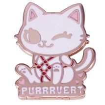 Mode Cartoon Gold Farbe Katze Brosche Tier Abzeichen Anstecknadel für Taschen Kleidung