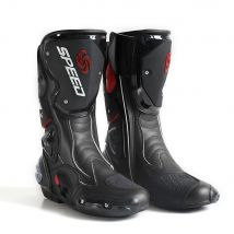 Stivali da moto da uomo Stivali protettivi per moto Protezione in microfibra Protezione da equitazione Stivali lunghi per motocross