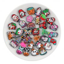 6/12pcs Lovely Christmas Ghost Silicone Focus Beads For Jewelry DIY Necklace Bracelet Keychain Curtain rope pendant Accessories