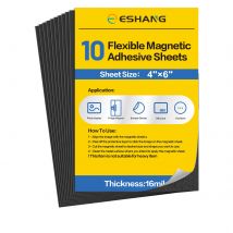 ESHANG – 10er-Pack 4" x 6", selbstklebende Magnetplatten, mit selbstklebender Rückseite, flexible Bildmagnete, schneidbare Magnetplatten