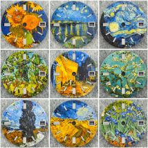 Nh35 Zifferblatt 28,5mm van Gogh Serie hochwertiges Zifferblatt kompatibel mit nh35 Uhrwerk Zubehör