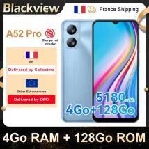 Blackview A52 Pro [Senza caricatore UE] 4GB + 128GB Schermo HD+ da 6,5" 5180mAh - 13MP + 5MP - Android 13 4G - Dual SIM GPS