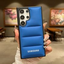 Original Weiche Daunenjacken Airbag Stoßfeste Hülle für Samsung Galaxy S25 S26 S24 S23 Ultra Plus Coque TPU Schutzhülle
