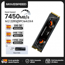 MOVESPEED 7450 MB/s SSD NVMe M.2 2280 4TB 2TB 1TB disco duro interno de estado sólido M2 PCIe 4,0x4 2280 unidad SSD para PS5 portátil PC