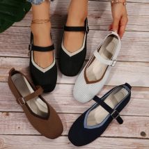 Frühling 2025, Neue Frauen Flache Runde Kopf Faulenzer Frau Mary Janes Schuhe Herbst Ballett Mode Schnalle Flache Schuhe Zapatos De Mujer