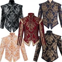 Herren Tudor-Jacke, Mantel, Renaissance, Tudor, elisabethanische Periode, edler König, Kolonial-Piratenkostüm, Doublet mit abnehmbaren Ärmeln