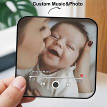 Magnete da frigorifero personalizzato con foto musicale per mamma con cornice, magneti da frigorifero personalizzati, miglior regalo per la festa della mamma 2025