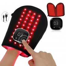 Guante inalámbrico de terapia de luz roja y infrarroja de 660 y 850 nm para artritis de manos, dedos, muñeca, manopla para aliviar el dolor, dispositivo LED recargable