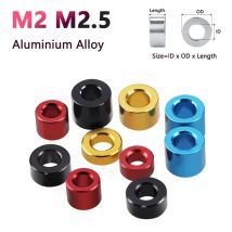 10pcs M2 M2.5 Aluminum Unthreaded Bushing Washer Round Hollow Standoff Spacer Gasket Sleeve Length 1.5 2 3-12mm DIY Toy Model