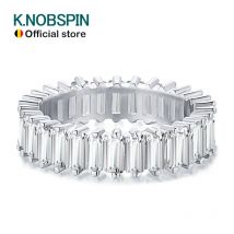 Knobspin 2*4mm d vvs1 Smaragds chliff voller Mossanit Ring für Frauen Mann 925 Sterling versilbert 18k klassisches Diamant Ewigkeit sband