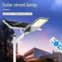 Farolas solares de 8000mah, luz de estacionamiento comercial para exteriores, luces de inundación de seguridad solares de atardecer al amanecer, lámpara Solar