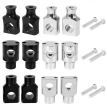 2X Moto 7/8 "1" Manubrio Riser Morsetto In Alluminio Per Harley Custom Springer Bobber Chopper 22mm 25mm Manubrio Nero/Cromo