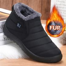 Stivali invernali impermeabili da donna 2023 nuovi stivali da neve in peluche stivaletti da donna scarpe con plateau per coppie in cotone nero caldo