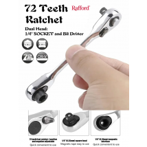 Rafford Mini Treble 1/4 Ratchet Wrench Double Ended Quick Socket Ratchet Wrench Screwdriver Hex Torque Wrenches Set 2in1 Spanner