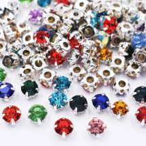 3 mm-8 mm Strasssteine zum Aufnähen, flache Rückseite, glänzende Kristalle, Perlen, Strassbesatz, Steine, Basteln, Nähen, Strasssteine für Kleidung, Dekoration