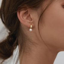 Trend Koreanische Kpop Gold Farbe Einfache Nette Perle Ohr Verschluss Hoop Ohrringe Für Frauen Tiny Huggies Ohrringe Hochzeit Schmuck