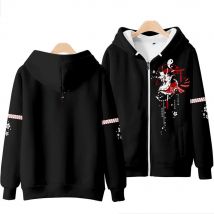 Japanese Anime Touhou Project Zipper Sweatshirt Unisex Long Sleeve Women Men Hoodie Harajuku Streetwear Clothes Cosplay Costume