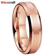 6mm 8mm Modeschmuck Männer Frauen Paar Ehering Trendy Wolframkarbid Ring Rekord Name Datum Gebürstetes Finish