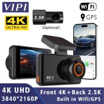 UHD 4K + 2,5K Auto DVR WIFI GPS Mini Dash Cam Kamera Dual Objektiv Dashcam Registrar Black Box Video Drive Recorder WDR Nachtsicht
