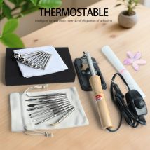 Set di strumenti per stirare fiori Macchina da stiro per tessuti in ferro di marca Strumenti per la produzione di fiori Spatola a sfera a temperatura regolabile fai-da-te