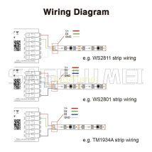 App Control WiFi Tuya SPI Digital LED Controller Smart Life Digital for RGBCCT RGB RGBW Pixel Strip Lights DIY Music GLEDOPTO