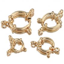4 pezzi in acciaio inossidabile oro chic rotondo a molla moschettone ganci connettori collana per gioielli fai da te forniture accessori