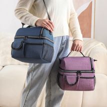 Borsa da pranzo termica portatile da 10 litri Scatola per alimenti Resistente impermeabile Dispositivo di raffreddamento per ufficio Scatola da pranzo Custodia isolata per ghiaccio Borsa da pranzo